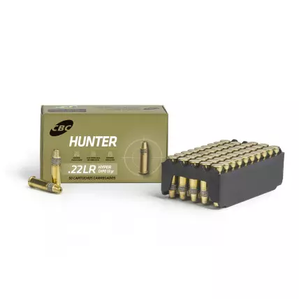 MUNIÇÃO CBC .22 LR HUNTER HYPER CHPO 33GR 50un
