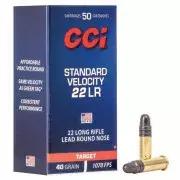 MUNIÇÃO CCI .22 LR STANDARD VELOCITY TARGET 40GR 50un