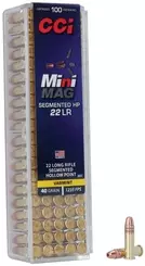 MUNICAO CCI .22 LR MINI MAG SEGMENTED HP 40GR 100un
