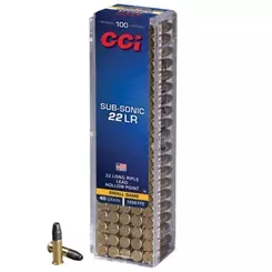 MUNIÇÃO CCI .22 LR SUBSONIC 40 GR LRHP