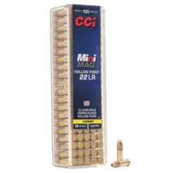 MUNIÇÃO CCI .22 MINI MAG HP COPPER PLATED 36GR 100un