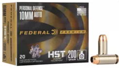 MUNIÇÃO FEDERAL 10MM AUTO 200GR HST JHP 20un