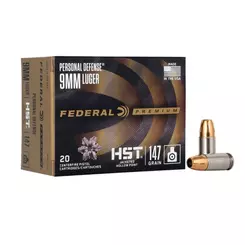 MUNIÇÃO FEDERAL 9MM HST JHP 147GR 20un