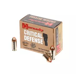 MUNIÇÃO HORNADY .40 FTX 165GR CRITICAL DEFENSE