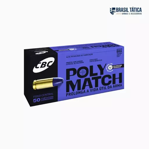 MUNIÇÃO CBC POLYMATCH 9MM LUGER LPC 124GR