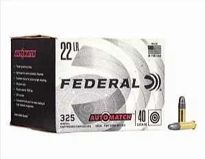 MUNIÇÃO FEDERAL .22LR AUTOMATCH TARGET 40GR 325un