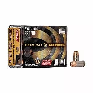 MUNIÇÃO FEDERAL .380 HYDRA-SHOK JHP 90GR 20un