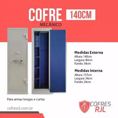 COFRE PARA ARMA LONGA 140X40X34 RJL140
