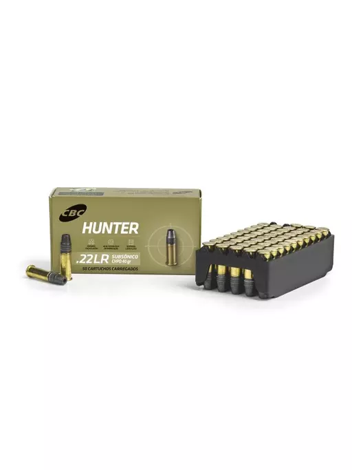 MUNIÇÃO CBC .22 LR HUNTER SUBSÔNICA CHPO 40GR 50un