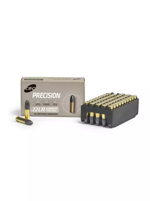 MUNIÇÃO CBC .22 LR PRECISION SUBSÔNICO CHOG 40GR 50un