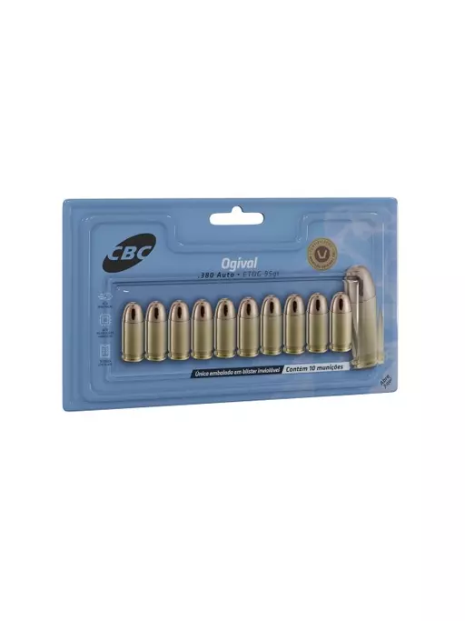 MUNIÇÃO CBC .380 ETOG 95GR