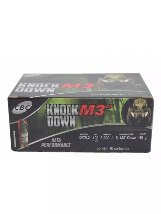 MUNIÇÃO CBC KNOCK M3" DOWN 12