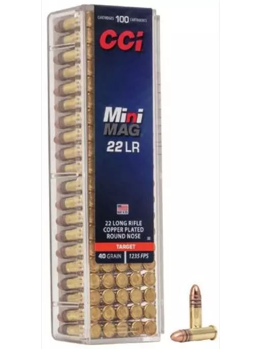 MUNIÇÃO CCI .22 LR 40GR HS MINI MAG 100un