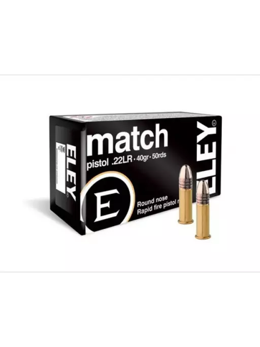 MUNIÇÃO .22 LR MATCH PISTOL ELEY 50un