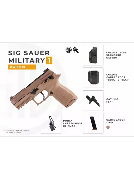 PISTOLA SIG SAUER P320 M18 FULLSIZE 9mm