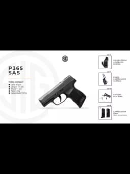 PISTOLA SIG SAUER P365 SAS SUBCOMPACT 9mm