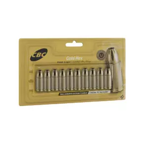 MUNIÇÃO CBC 9MM GOLD EXPO +P+ 115GR