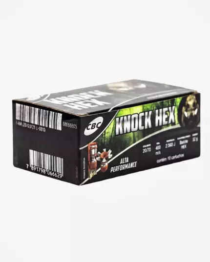 MUNIÇÃO CBC 20GA KNOCK HEX BALOTE EXPANSIVO 10un