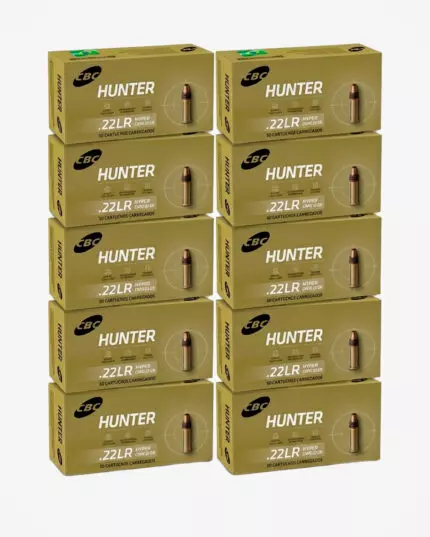 MUNIÇÃO CBC 22 LR HUNTER HYPER 33GR 500un