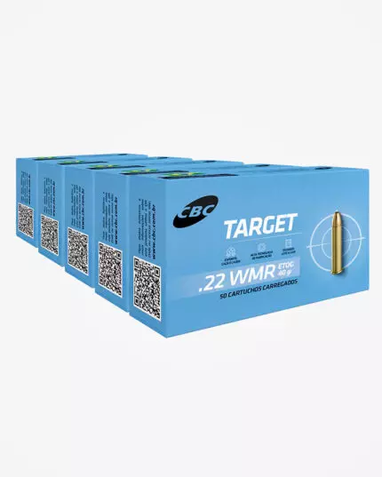 MUNIÇÃO CBC .22 MAGNUM ETOG 40GR TARGET 250un