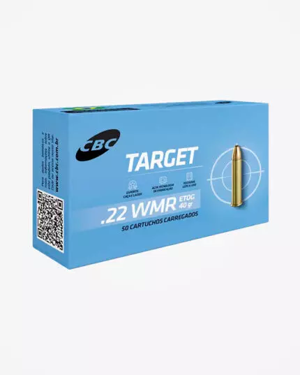 MUNIÇÃO CBC .22 MAGNUM ETOG 40GR TARGET 50un