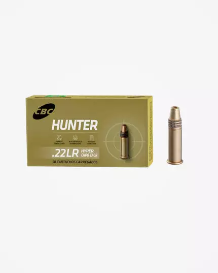MUNIÇÃO CBC .22LR CHPO HYPER 33GR 50un