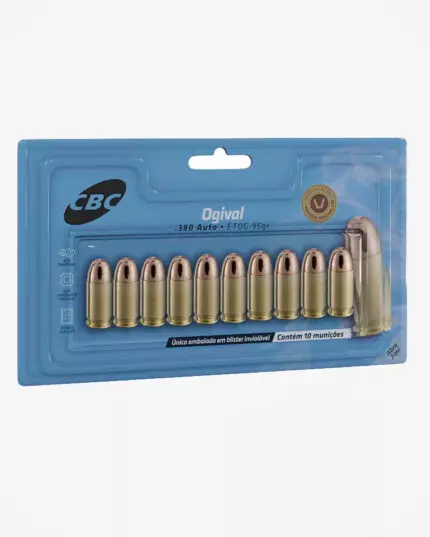 MUNIÇÃO CBC .380 ETOG 95GR 10un