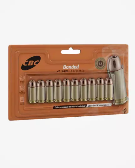 MUNIÇÃO CBC .40 S&W BONDED EXPO 155GR 10un