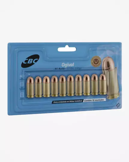 MUNIÇÃO CBC .45 AUTO ETOG 230GR 10un