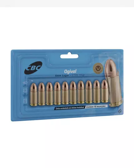 MUNIÇÃO CBC 9MM ETOG 115GR 10un