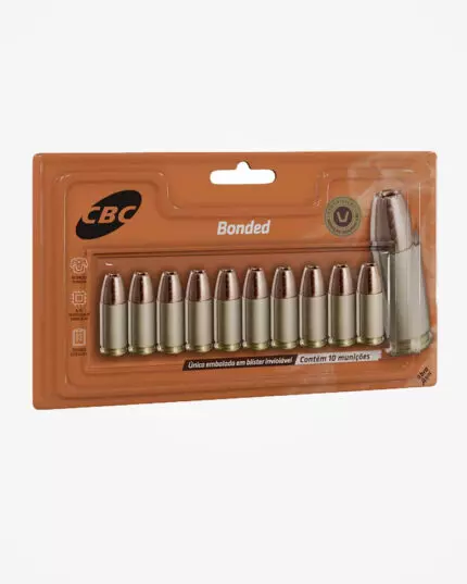 MUNIÇÃO CBC 9MM EXPO +P BONDED SUBSÔNICO 147GR 10un