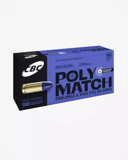 MUNIÇÃO CBC 9MM LPC 124GR POLYMATCH 50un