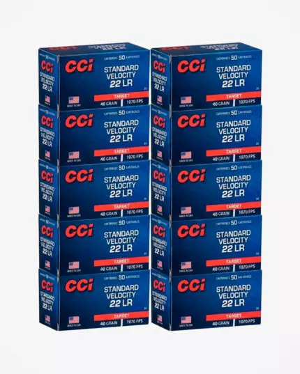 MUNIÇÃO CCI .22 LR STANDARD VELOCITY 40GR 500un