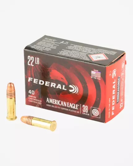 MUNIÇÃO FEDERAL .22 LR AMERICAN EAGLE 38GR 40un