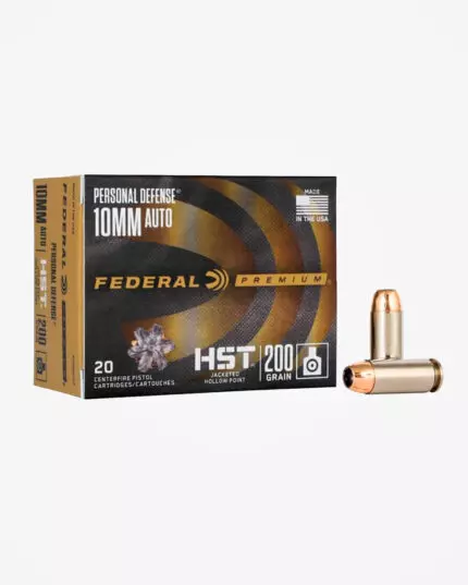 MUNIÇÃO FEDERAL HST 10MM AUTO 200GR JHP 20un