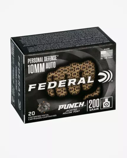MUNIÇÃO FEDERAL PUNCH 10MM AUTO 200GR JHP 20un