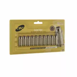 MUNIÇÃO CBC .45 EXPO 185GR GOLD HEX BLISTER 10un