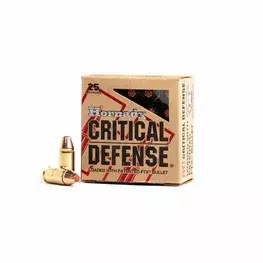 MUNIÇÃO HORNADY 9MM FTX 115GR CRITICAL DEFENSE 25un