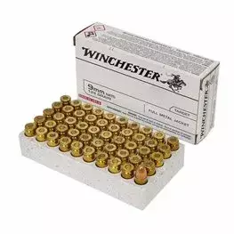 MUNIÇÃO WINCHESTER 9mm FMJ 124GR 50un