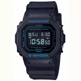 RELÓGIO DE PULSO G-SHOCK DIGITAL CAIXA RESINA PRETA PULSEIRA RESINA PRETA DW-5600BBM-1DR