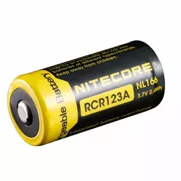 BATERIA DE LITIO RCR123A NITECORE NL166 RECARREGÁVEL 650 MAH