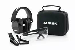 KIT PROTEÇÃO COMPLETA AUROK – ABAFADOR DE RUÍDO + ÓCULOS DE SEGURANÇA + CASE