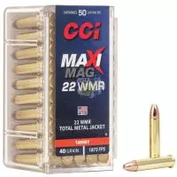 MUNIÇÃO CCI MAXI MAG .22 MAG TMJ 40GR 50un