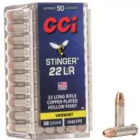 MUNIÇÃO CCI STINGER HP .22 LR 32GR 50un