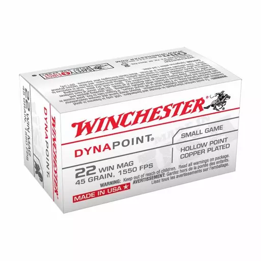 MUNIÇÃO WINCHESTER DYNAPOINT .22WMR 45GR HP