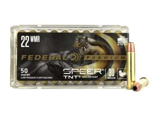 MUNIÇÃO FEDERAL .22WMR 30GR SPEER TNT