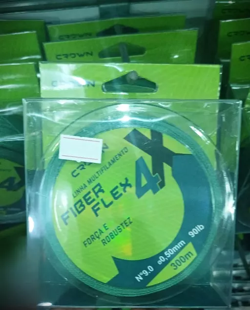 LINHA MULTIFILAMENTO FIBER FLEX 4X 0,50MM 90LB 300M