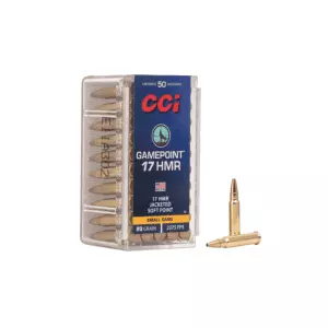 MUNIÇÃO CCI .17 HMR GAMEPOINT SJSP 20GR 50un