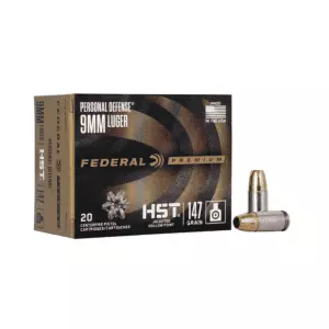 MUNIÇÃO FEDERAL 9MM HST JHP 147GR 20un
