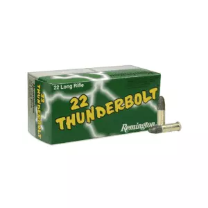 MUNIÇÃO REMINGTON .22LR HV THUNDERBOLT 40GR RN 50un